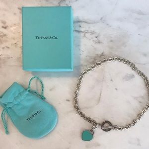 Tiffany Heart Tag Toggle Necklace Sterling Silver